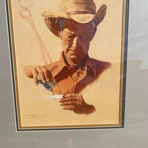 SIGNED ~ Carl Newman Vintage Framed Art